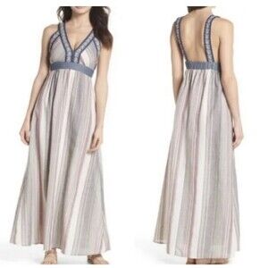 Elegant Striped Maxi Dress